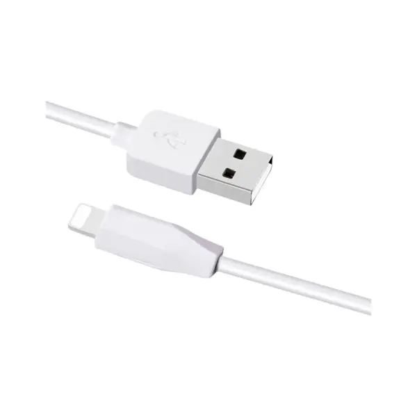 Дата кабель USB 2.0 AM to Lightning 2.0m 2.4A X1 white HOCO (6957531032014)