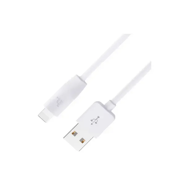 Дата кабель USB 2.0 AM to Lightning 2.0m 2.4A X1 white HOCO (6957531032014)