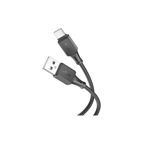Дата кабель USB 2.0 AM to USB-C 1.0m silicone X101 Assistant black HOCO (6942007604079)