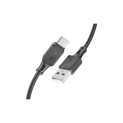 Дата кабель USB 2.0 AM to USB-C 1.0m silicone X101 Assistant black HOCO (6942007604079)