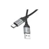 Дата кабель USB 2.0 AM to USB-C 1.0m 3A nylon X102 black HOCO (6942007608770)