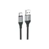 Дата кабель USB 2.0 AM to USB-C 1.0m 3A nylon X102 black HOCO (6942007608770)