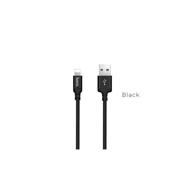 Дата кабель USB 2.0 AM to Lightning 2.0m 2A nylon X14 black HOCO (6957531062882) Дата кабель USB 2.0 AM to Lightning 2.0m 2A nylon X14 black HOCO (6957531062882)