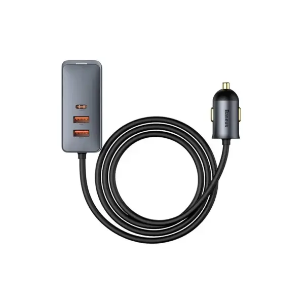 Зарядний пристрій Baseus 2xUSB-C + 2xUSB 120W + extension cord gray (CCBT-A0G)