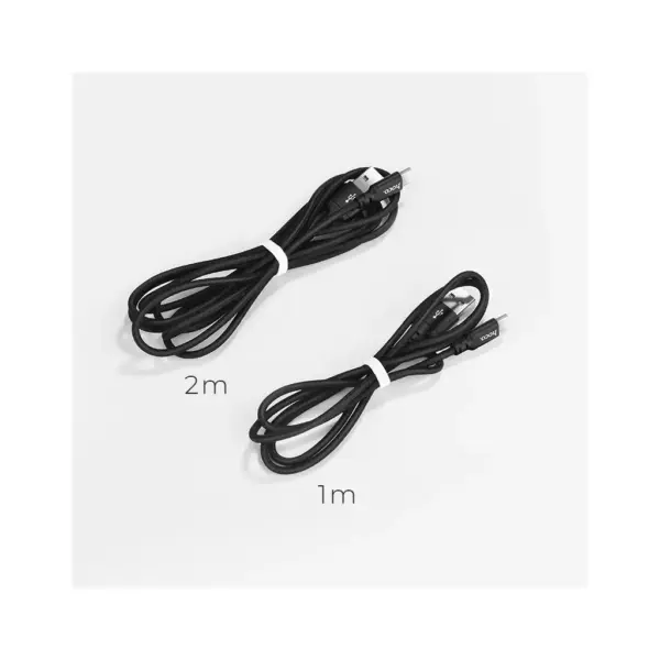 Дата кабель USB 2.0 AM to USB-C 2.0m 2A nylon X14 black HOCO (6957531062929)