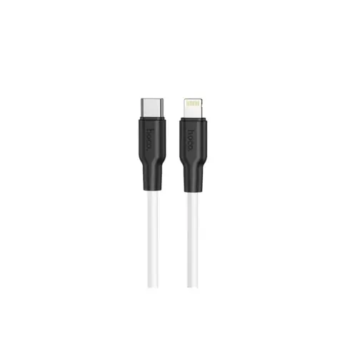 Дата кабель USB-C to Lightning 1.0m 3A 20W X21 Plus black+white HOCO (6931474742162)