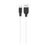 Дата кабель USB 2.0 AM to USB-C 2.0m 3A silicone X21 Plus black+white HOCO (6931474713889)