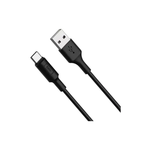 Дата кабель USB 2.0 AM to USB-C 1.0m 2A X25 black HOCO (6957531080145)