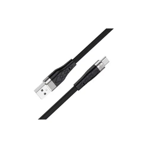 Дата кабель USB 2.0 AM to USB-C 1.0m 3A silicone X53 black HOCO (6931474738097)