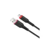 Дата кабель USB 2.0 AM to Micro 5P 1.0m 2.4A nylon X59 black HOCO (6931474744890)
