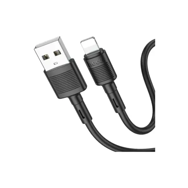 Дата кабель USB 2.0 AM to Lightning 1.0m 2.4A X83 black HOCO (6931474770868)