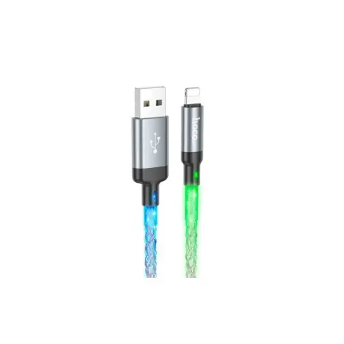 Дата кабель USB 2.0 AM to Lightning 1.0m U112 Shine gray HOCO (6931474788801)