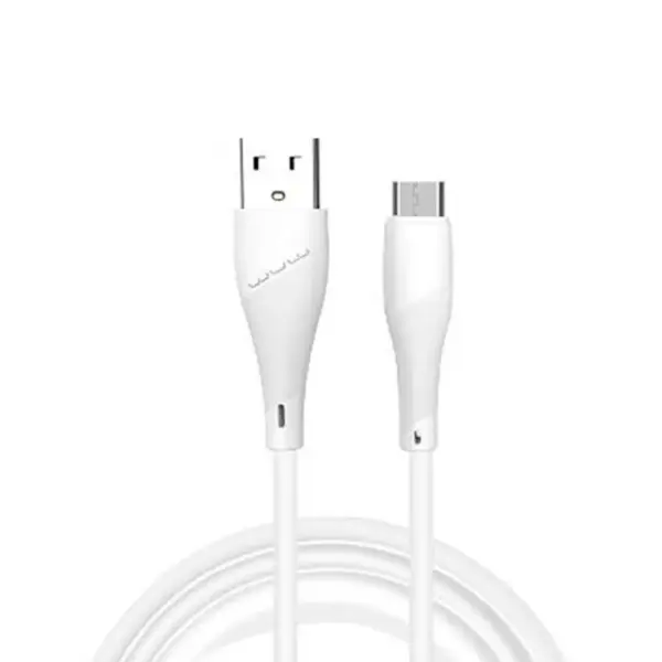 Дата кабель USB 2.0 AM to Micro 5P 1.0m 2.4A X196 white WUW (6972573335572)