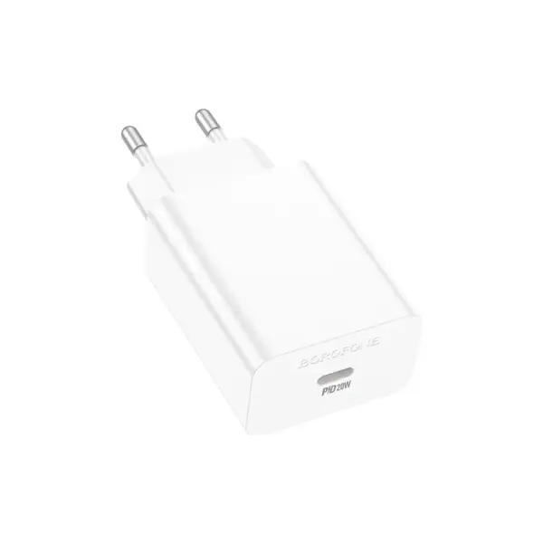 Зарядний пристрій BOROFONE BA21A USB-C PD20W white (6941991111402) Зарядний пристрій BOROFONE BA21A USB-C PD20W white (6941991111402)