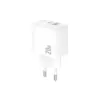 Зарядний пристрій BOROFONE BAS44A 1xUSB-C PD20W + 1xUSB QC3.0 white (6941991113840)