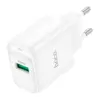 Зарядний пристрій HOCO C140A USB 18W QC3.0 white (6942007627795)