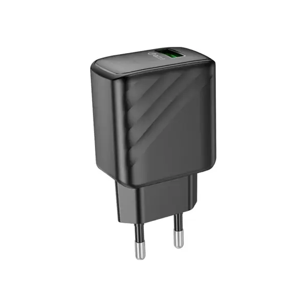 Зарядний пристрій HOCO CS21A USB 18W QC3.0 black (6942007609883)