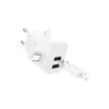Зарядний пристрій HOCO C141A 2xUSB + cable USB to Lightning white (6942007627870)