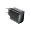 Зарядний пристрій Acefast A106 1xUSB-C PD45W + 1xUSB QC3.0 GaN black (6974316284031)