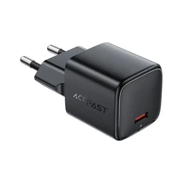 Зарядний пристрій Acefast A117 USB-C PD20W GaN black (6974316284987)