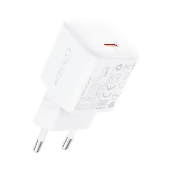 Зарядний пристрій Acefast A118 USB-C PD30W GaN white (6974316285366)