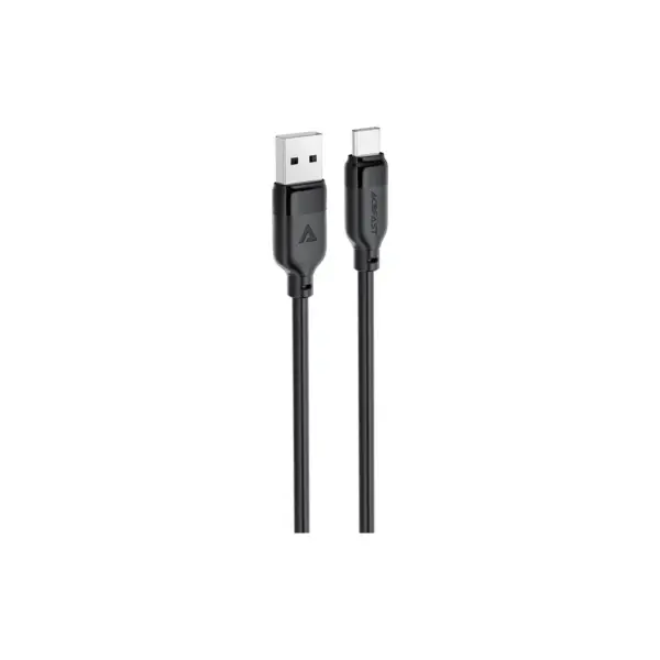 Дата кабель USB 2.0 AM to USB-C 1.2m 3A TPE black Acefast (6974316283812)