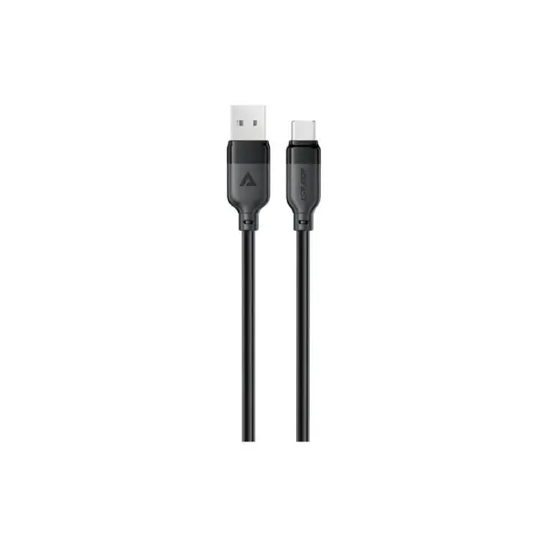 Дата кабель USB 2.0 AM to USB-C 1.2m 3A TPE black Acefast (6974316283812)