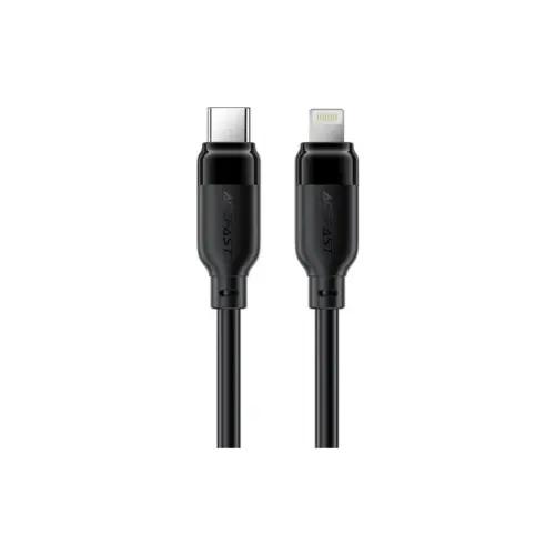 Дата кабель USB 2.0 AM to Lightning 2.0m 30W TPU black Acefast (6974316286288)