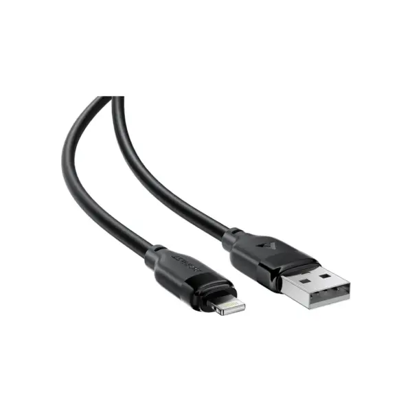 Дата кабель USB 2.0 AM to Lightning 2.0m 2.4A TPE black Acefast (6974316286271)