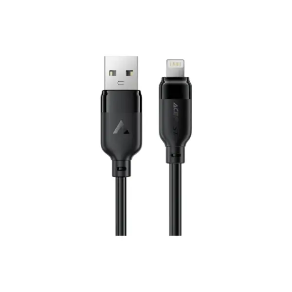 Дата кабель USB 2.0 AM to Lightning 2.0m 2.4A TPE black Acefast (6974316286271)