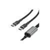 Дата кабель USB-C to 2xUSB-C 1.2m 100W nylon black Acefast (6974316285120)