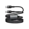 Дата кабель USB-C to 2xUSB-C 1.2m 100W nylon black Acefast (6974316285120)