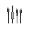 Дата кабель USB-C to 2xUSB-C 1.2m 100W nylon black Acefast (6974316285120)