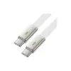 Дата кабель USB-C to USB-C 1.2m 60W 3A nylon white Acefast (6974316286257)