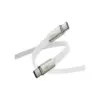 Дата кабель USB-C to USB-C 1.2m 60W 3A nylon white Acefast (6974316286257)