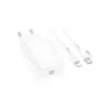 Зарядний пристрій BOROFONE USB-C PD20W + cable USB-C to Lightning white (6941991111419)