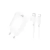 Зарядний пристрій BOROFONE USB-C PD20W + cable USB-C to Lightning white (6941991111419)