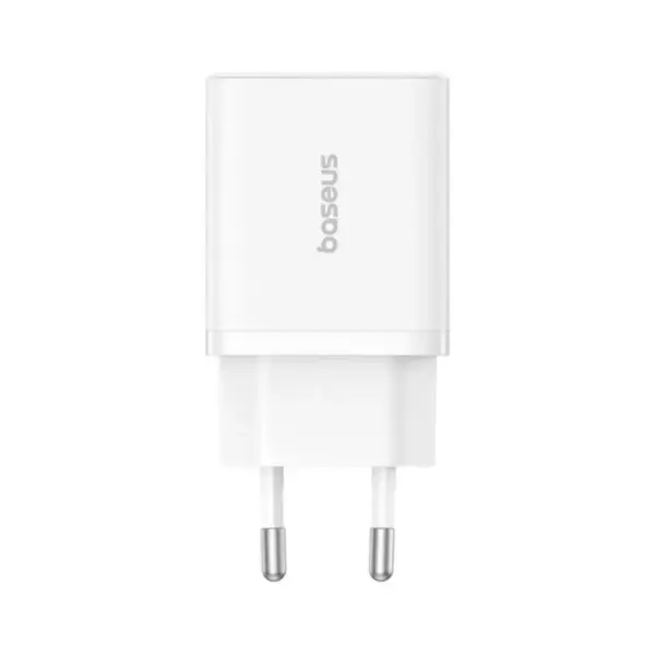 Зарядний пристрій Baseus 1xUSB-C PD30W + 1xUSB QC3.0 white (P10111404213-00)