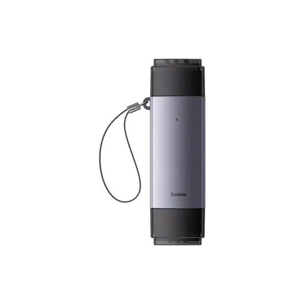 Зчитувач флеш-карт Baseus USB-A + USB-C to SD/TF gray (WKQX060113) Зчитувач флеш-карт Baseus USB-A + USB-C to SD/TF gray (WKQX060113)