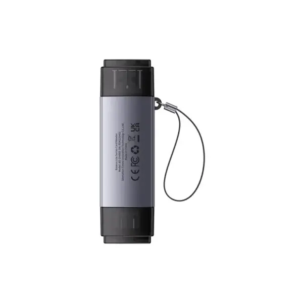 Зчитувач флеш-карт Baseus USB-A + USB-C to SD/TF gray (WKQX060113) Зчитувач флеш-карт Baseus USB-A + USB-C to SD/TF gray (WKQX060113)