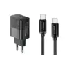 Зарядний пристрій Essager USB-C PD20W + cable USB-C to USB-C 60W black (E20JSB1-SYTT1-T)