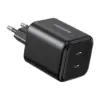 Зарядний пристрій Ugreen X526 2xUSB-C PD45W GaN black (65058)
