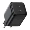 Зарядний пристрій Ugreen X526 2xUSB-C PD45W GaN black (65058)