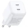 Зарядний пристрій Ugreen X526 2xUSB-C PD45W GaN white (65154)