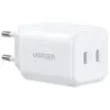 Зарядний пристрій Ugreen X526 2xUSB-C PD45W GaN white (65154)