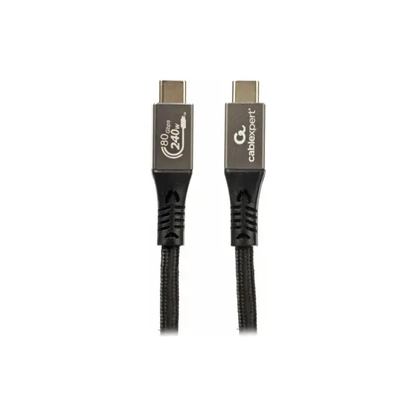 Дата кабель USB-C to USB-C 1.0m USB4 240W 16K60Hz braided Cablexpert (CCBP-USB4.2-CMCM240-1M)