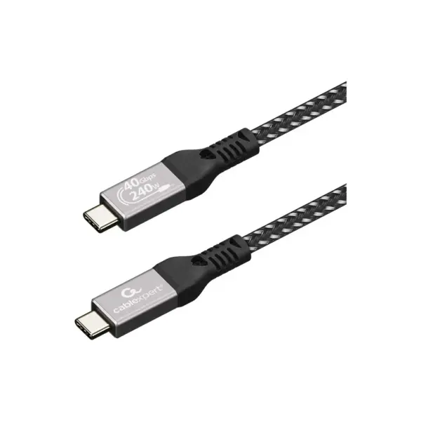 Дата кабель USB-C to USB-C 0.5m USB4 240W 8K60Hz 40Gbps Cablexpert (CCBP-USB4-CMCM240-0.5M)