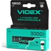Акумулятор 18650 3000mAh Li-Ion, protect, color box/1шт Videx (18650-P/3000/1CB)