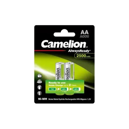 Акумулятор Camelion AА 2500mAh Ni-MH Always Ready HR6 BP2 (NH-АA2500АRBP2) Акумулятор Camelion AА 2500mAh Ni-MH Always Ready HR6 BP2 (NH-АA2500АRBP2)