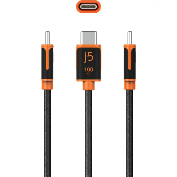 Дата кабель USB-C to USB-C 3.0m 100W (20V/5A) premium J5create (JUCX25L30-N)